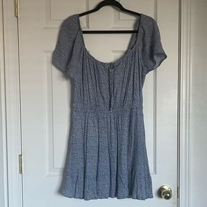Blue Floral Abercrombie Dress with Sleeves